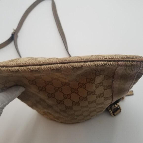 Gucci GG Jolicoeur Crossbody Brown Beige Canvas Fabric Bag - Picture 8 of 16